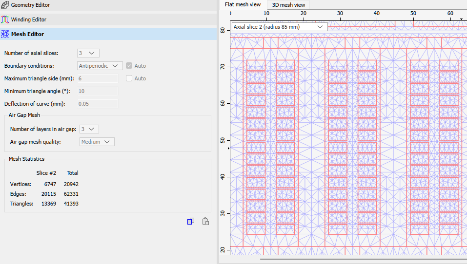 Mesh refinement in the conductor region