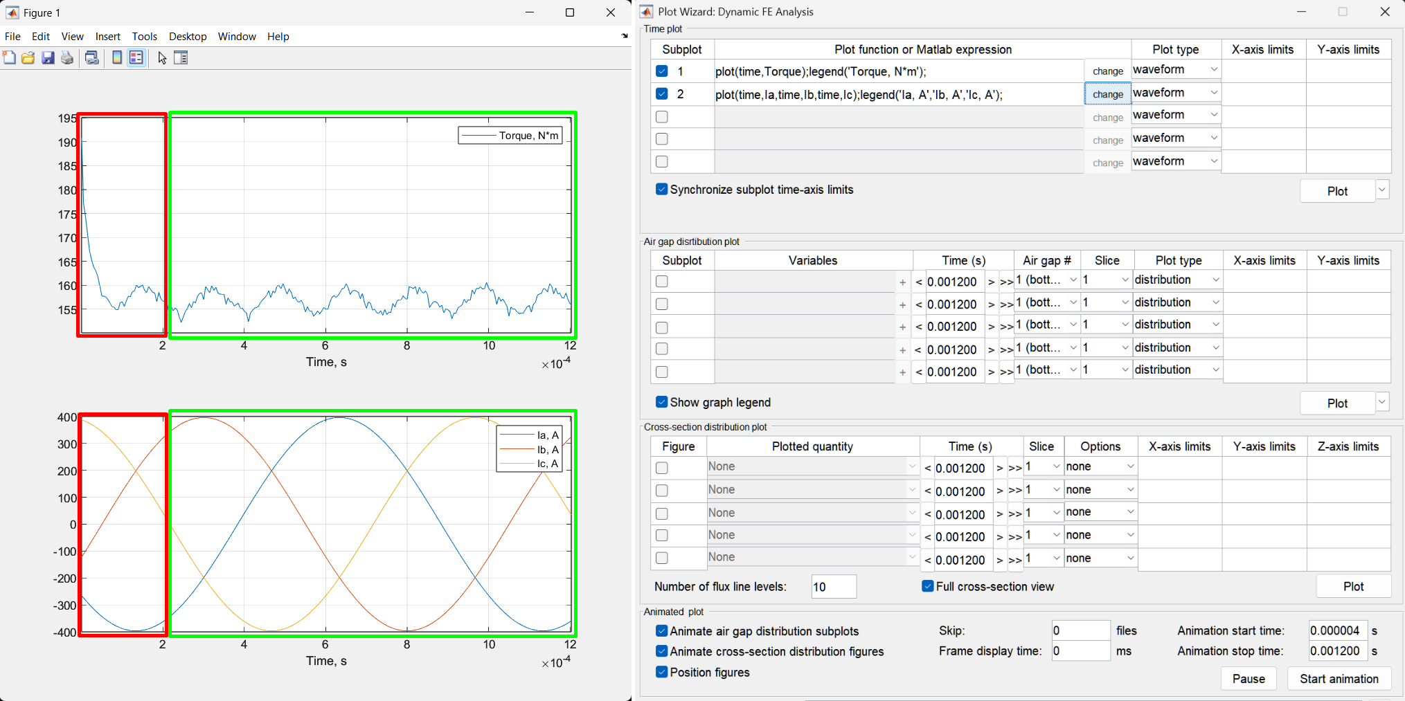 Torque curve reaching steady state