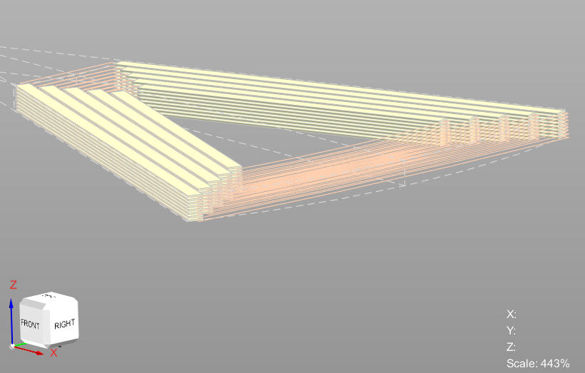 PCB stator geometry generated with the Full winding model