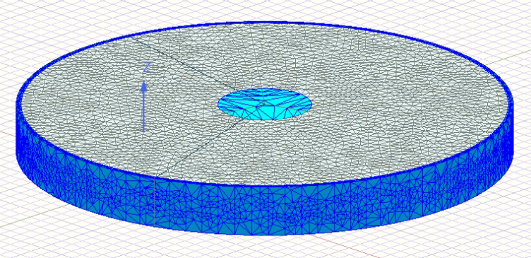 Finite-element mesh in Ansys Maxwell 3D